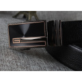 Genuine leather black leather belts in korean fashion